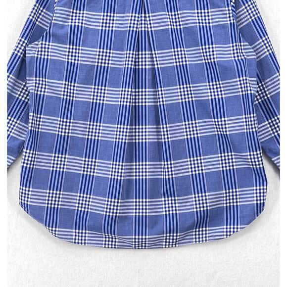 GRAYSON The Hero Button Up Shirt Womens Large Blue White Plaid ANTHROPOLOGIE - Picture 9 of 14